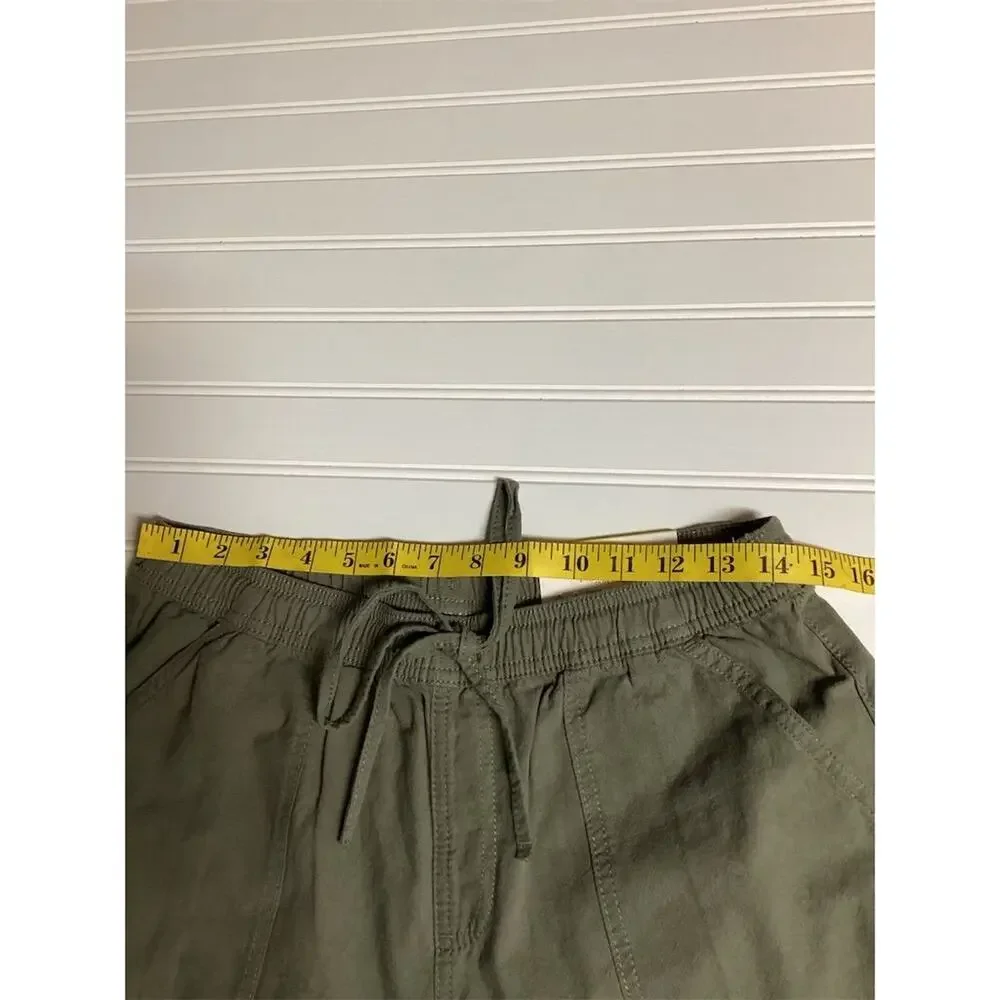 Style & Co Women's PM Green Drawstring Capri Pants Casual‎ Summer
